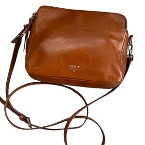 Fossil Tan Crossbody Bag